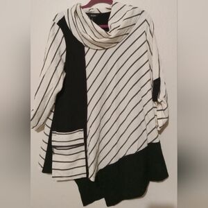 Black and White Striped Women's